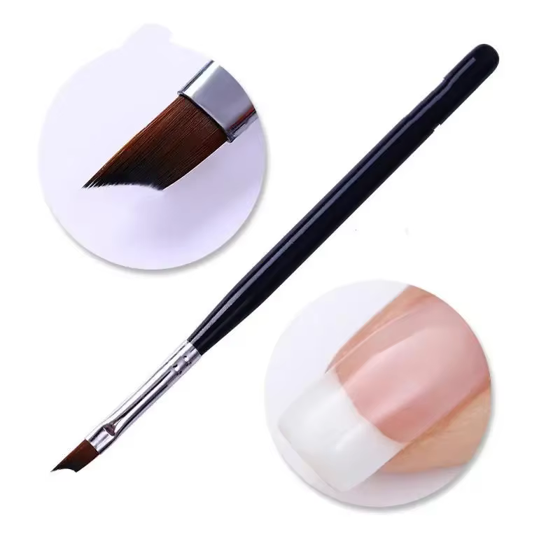 Stylo à ongles bâton bouche Oblique croissant peint pétale biseauté brosse