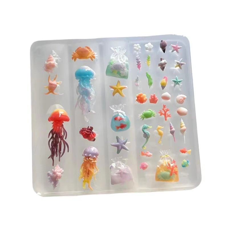 Moule de manucure en silicone transparent