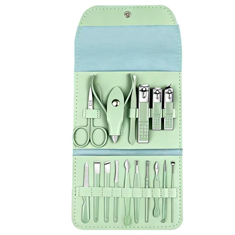 Kit de manucure et pédicure professionnel 4/16 pièces, coupe-ongles, pinces à cuticules, avec étui de voyage