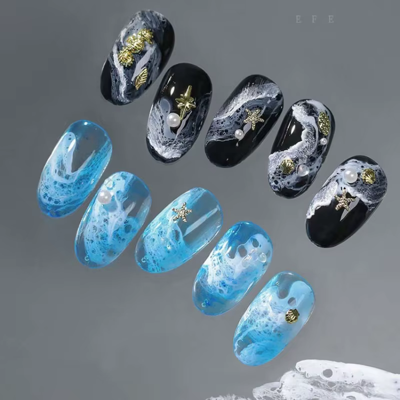 Vague Gel ongles tache rapide spécial Halo colorant Nail Art trou de bulle Gel 7 couleurs pour marbre
