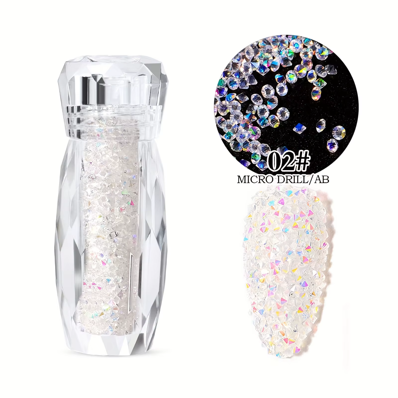 Paillettes Caviar ongles strass fée Micro perles de cristal 3D AB