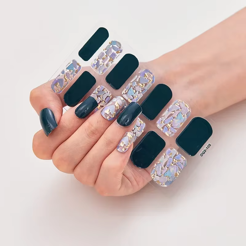 Patch pour ongles en Gel imprimé léopard au Laser