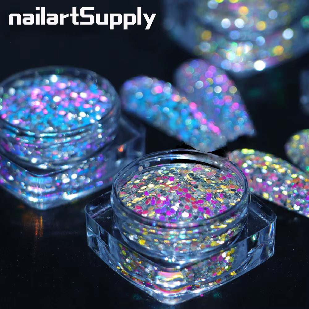 Poudre à ongles diamant réfléchissante