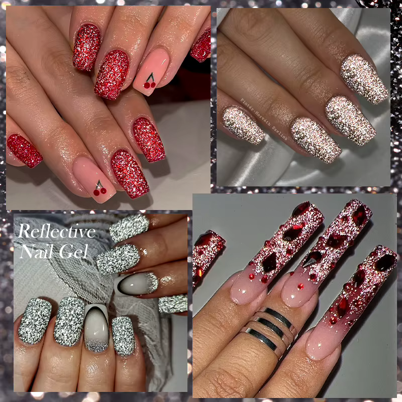 LILYCUTE 7ml brillant Gel réfléchissant vernis à ongles paillettes néon Semi Permanent UV LED Gel tremper Fluorescent