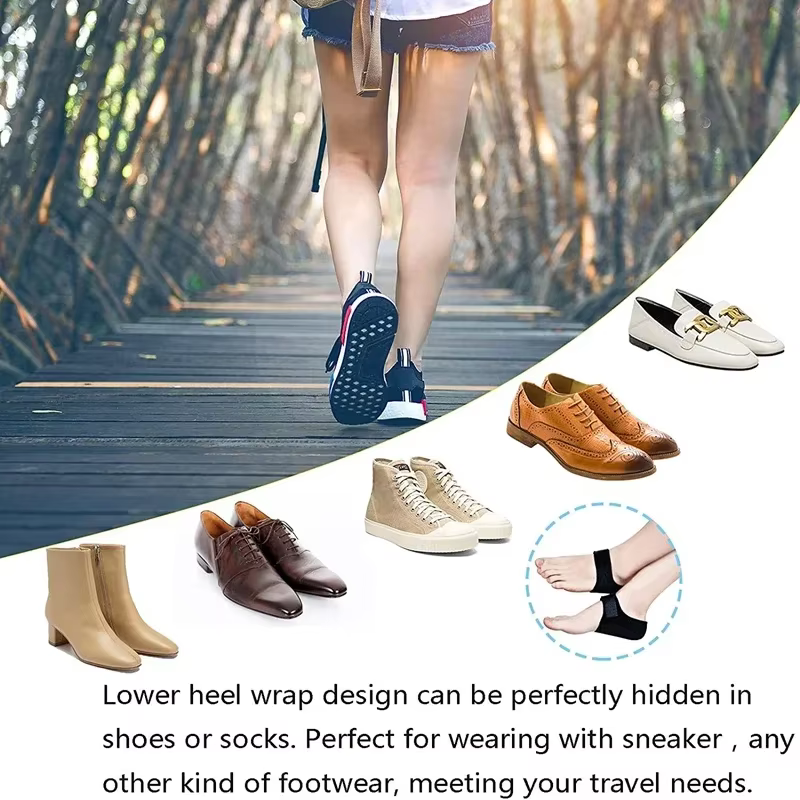 Protecteurs de talon/chaussettes de soin des pieds Gel fasciite plantaire bonnets de pied Support pour douleur talon éperon fissuré pour coussin coussinets antidérapants