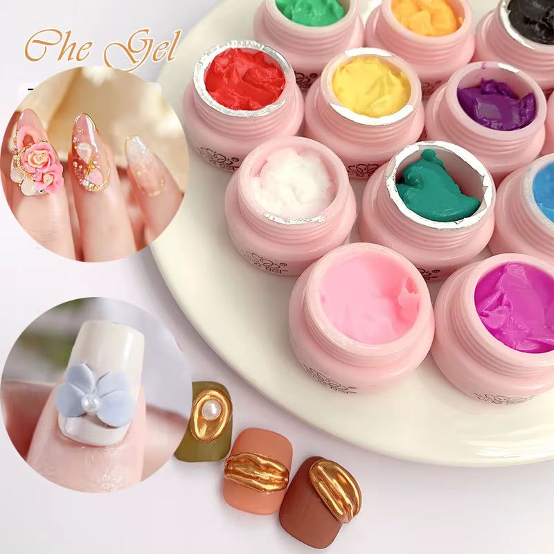 Gel UV Sculptural 3D pour Ongles 12 Couleurs