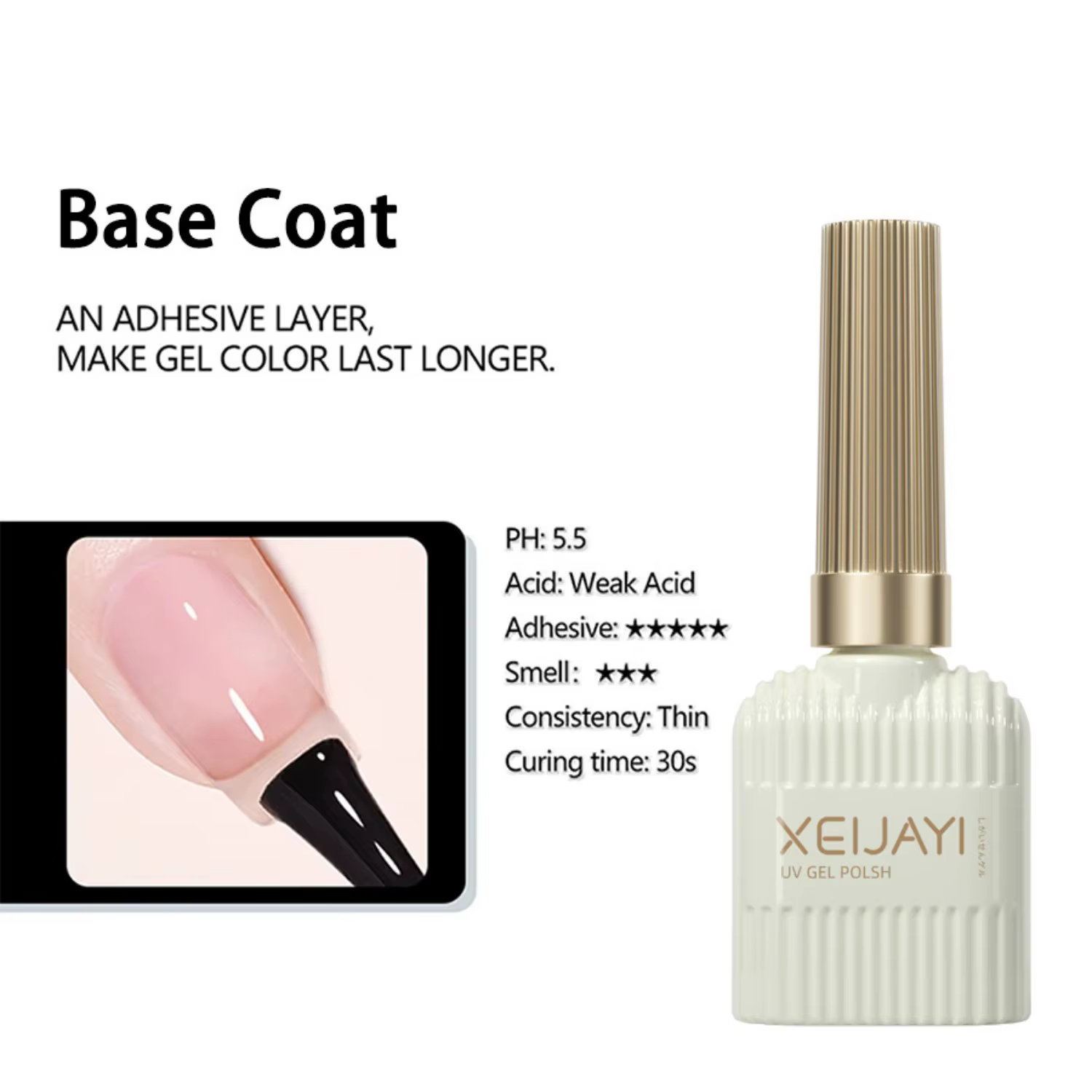 XEIJAYI 15ML Gel de Base Super couche de finition manucure