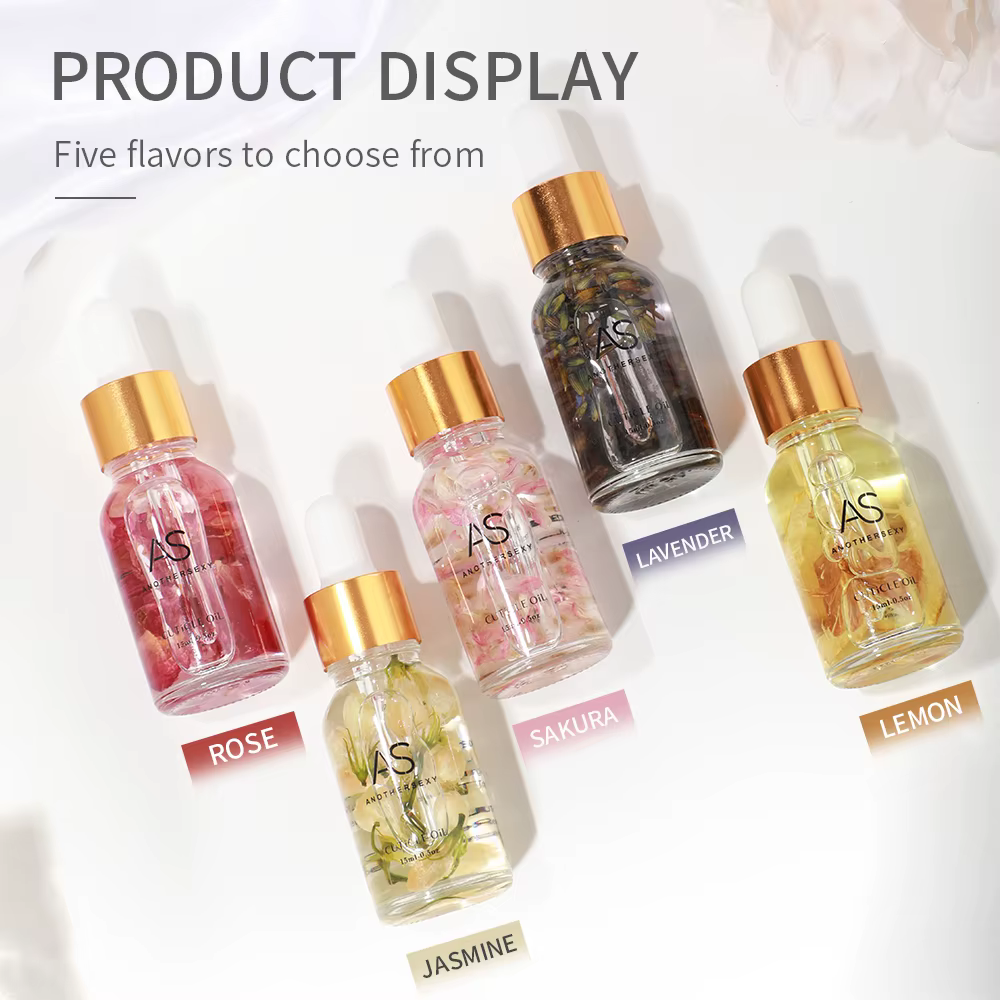 AS 15ML fleur séchée cuticule huile nutritive nourrir restaurer les ongles endommagés vitamine