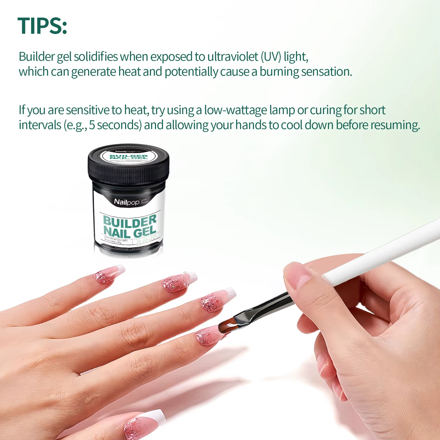 Nailpop Gel Constructeur Professionnel UV Dur pour Renforcement des Ongles