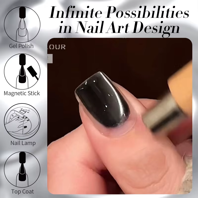 BORN PRETTY 10ml verre noir chat Gel magnétique vernis à ongles Style Punk Nail Art manucure Varnis Gel Semi Permanent