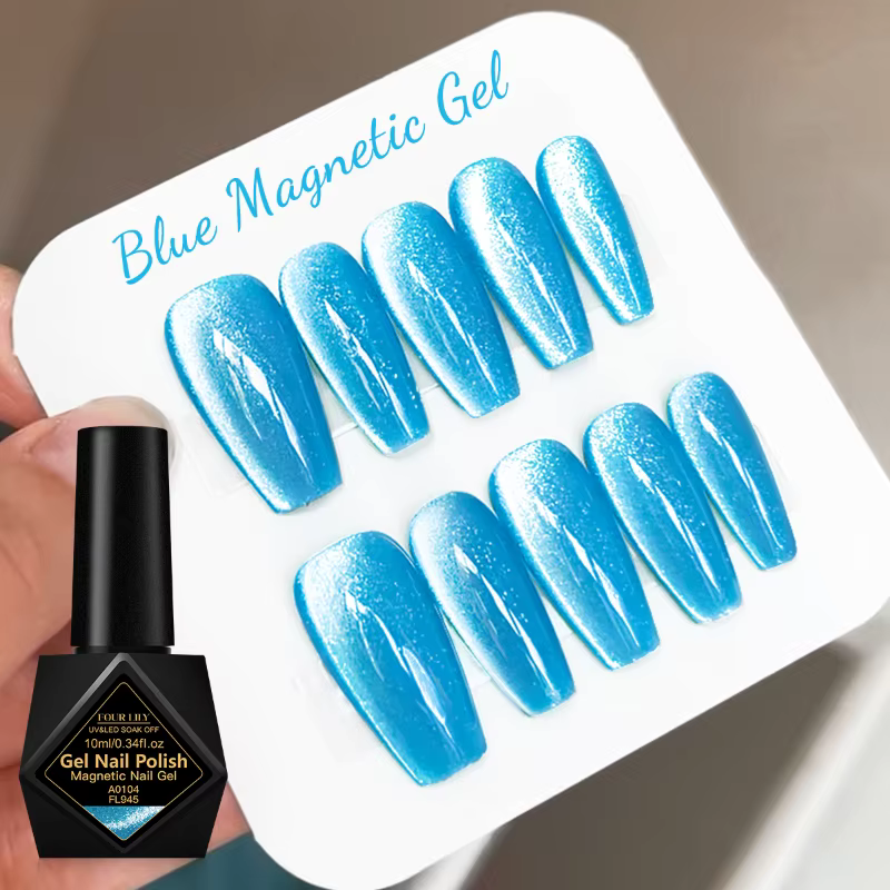 Vernis à ongles Gel magnétique chat bleu