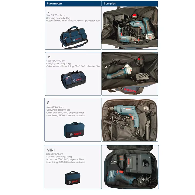 Bosch sac à outils Durable sac multifonctionnel robuste Portable sac à outils Durable Original grande capacité de stockage sac étanche
