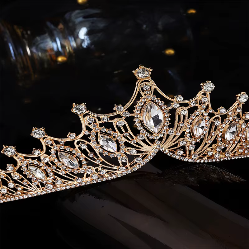 Couronnes de reine pour femmes, couronne de concours avec peignes, couronne de princesse pour filles, strass en cristal, bandeau diadème, peigne diadème