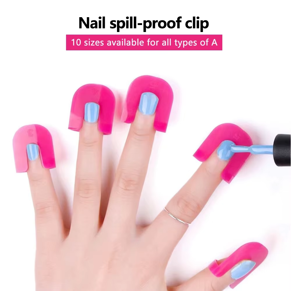 100 ensembles de protection de vernis à ongles pour les doigts