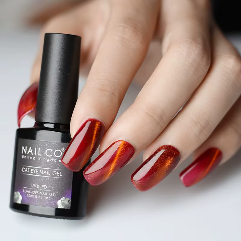 NAILCO 10ml Gel oeil de chat vernis à ongles doré magnétique tremper UV manucure Base Top Gels caméléon Lakier