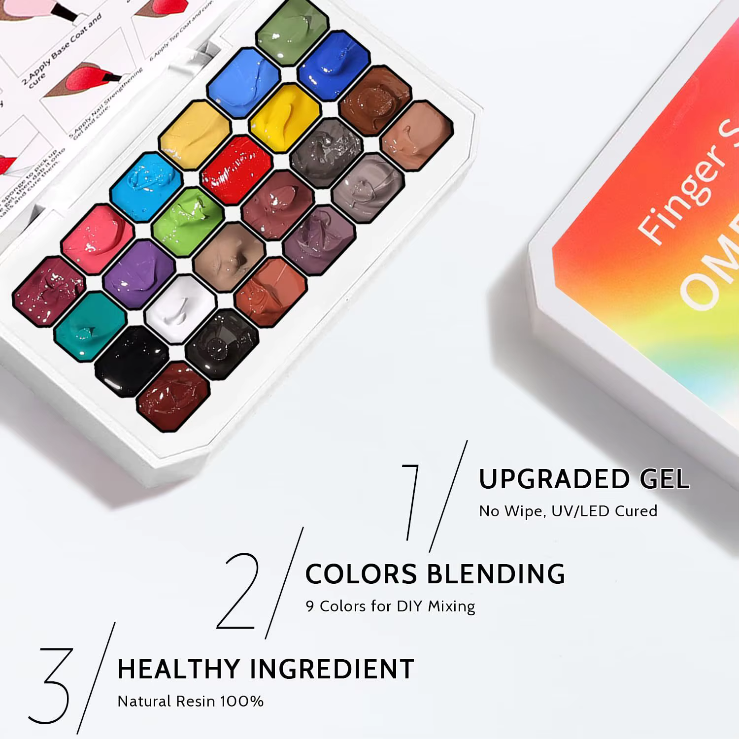 Gel de peinture dégradé 24 couleurs pour nail art