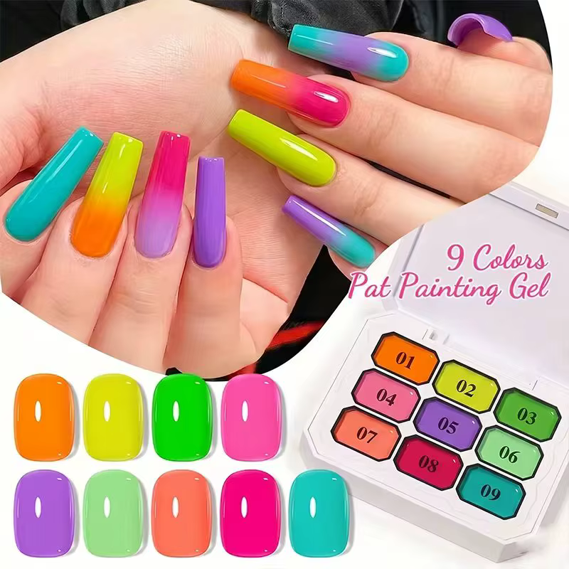 Vernis à ongles dégradé haute saturation