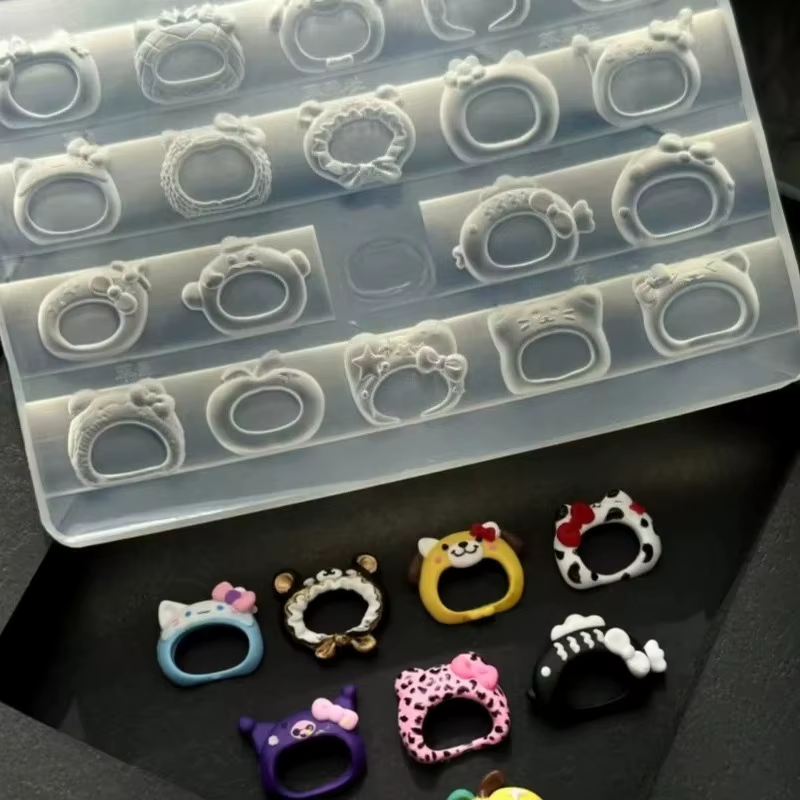 Moule à ongles en silicone transparent 3D
