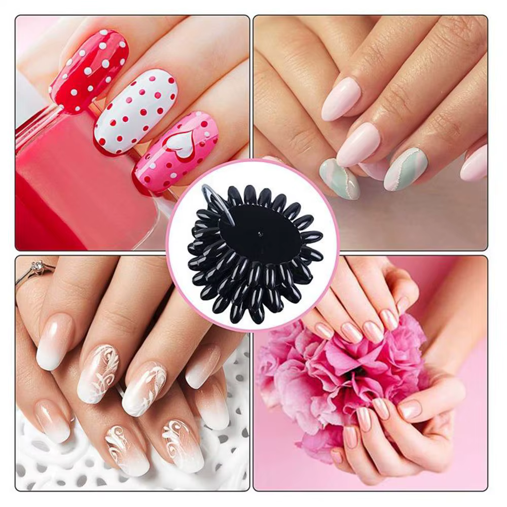 Avec anneau outil de manucure faux ongles Art conseils roue d'affichage bricolage
