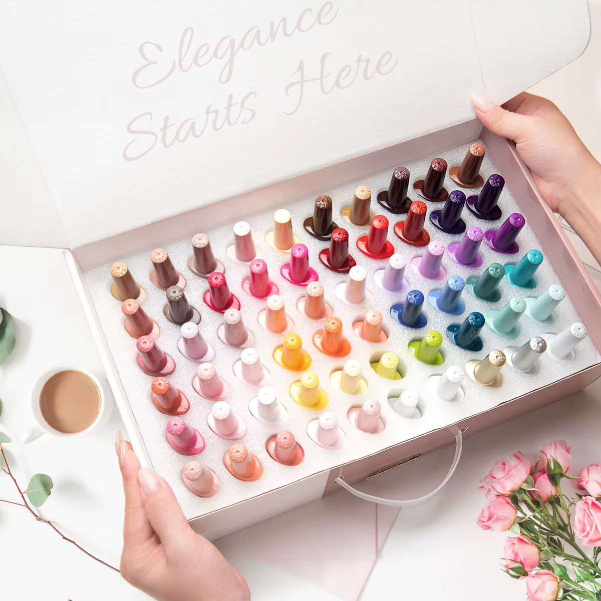 VENALISA Kit de vernis à ongles Gel Hema gratuit nu rose paillettes magnifique couleur manucure