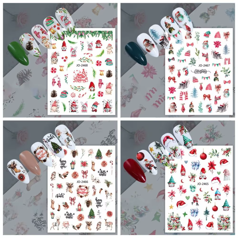 Autocollant de manucure de noël
