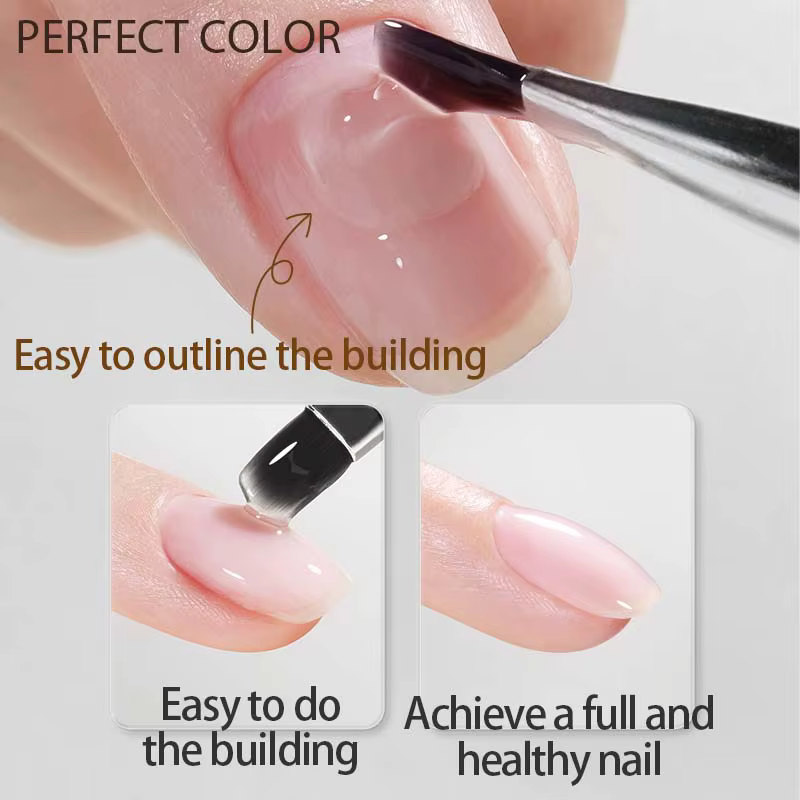 Gel Constructeur PERFECT COLOR pour Ongles 20g Transparent Gel Renforçateur Vernis