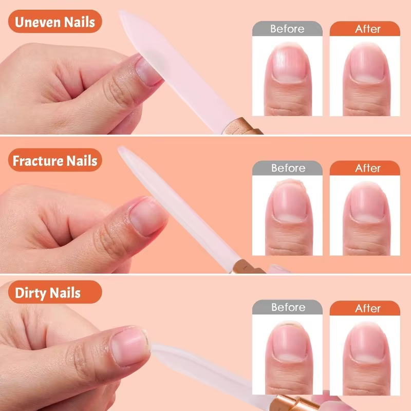 Lime à ongles en verre pour manucure