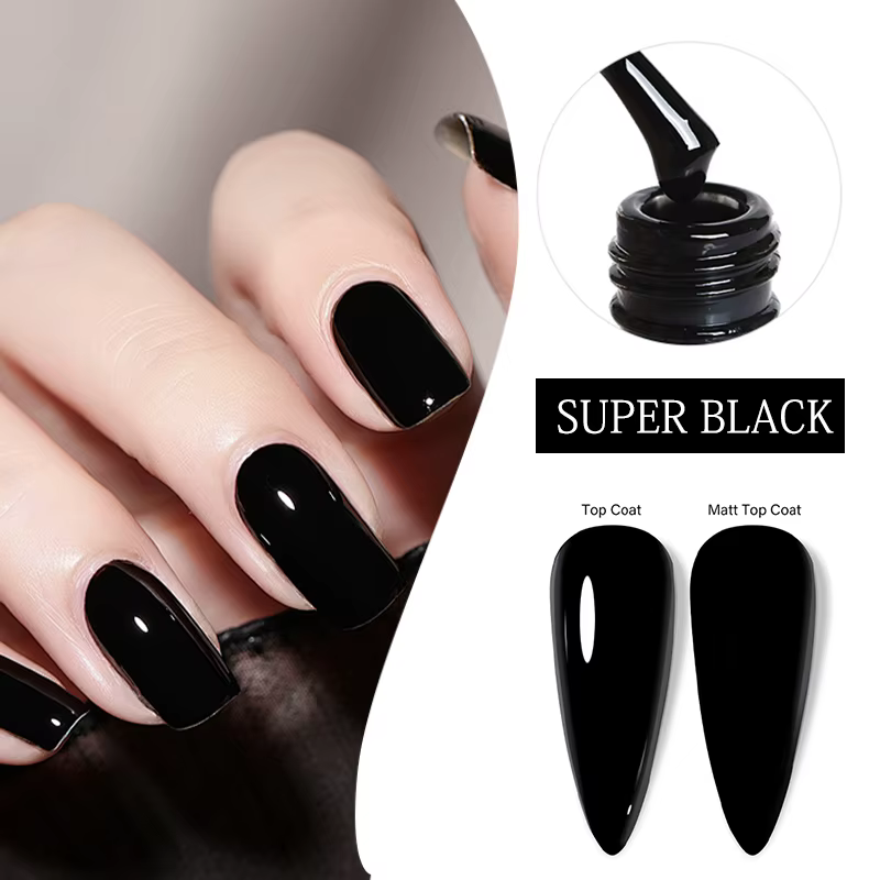 Vernis à ongles gel noir intense 15ml UV LED Soak Off