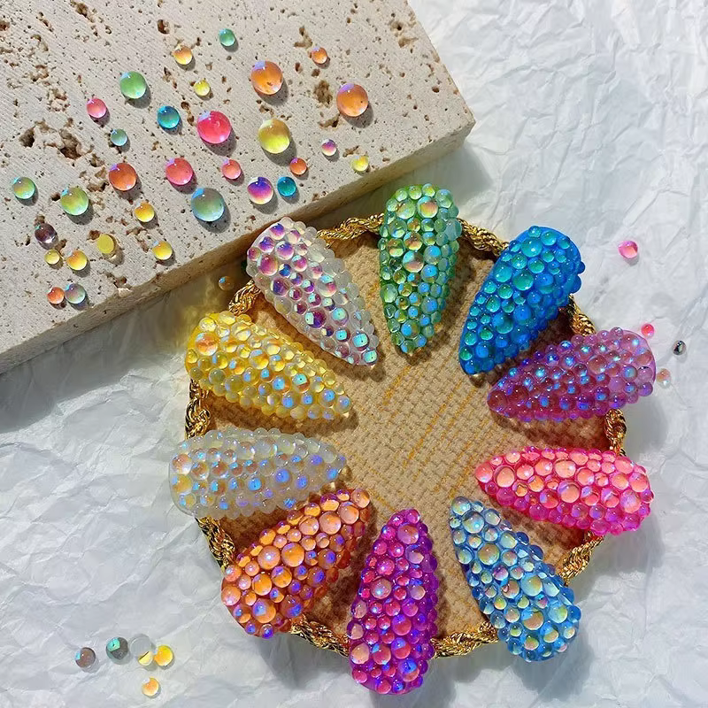 1 sac de larme de sirène arc-en-ciel pour Nail Art