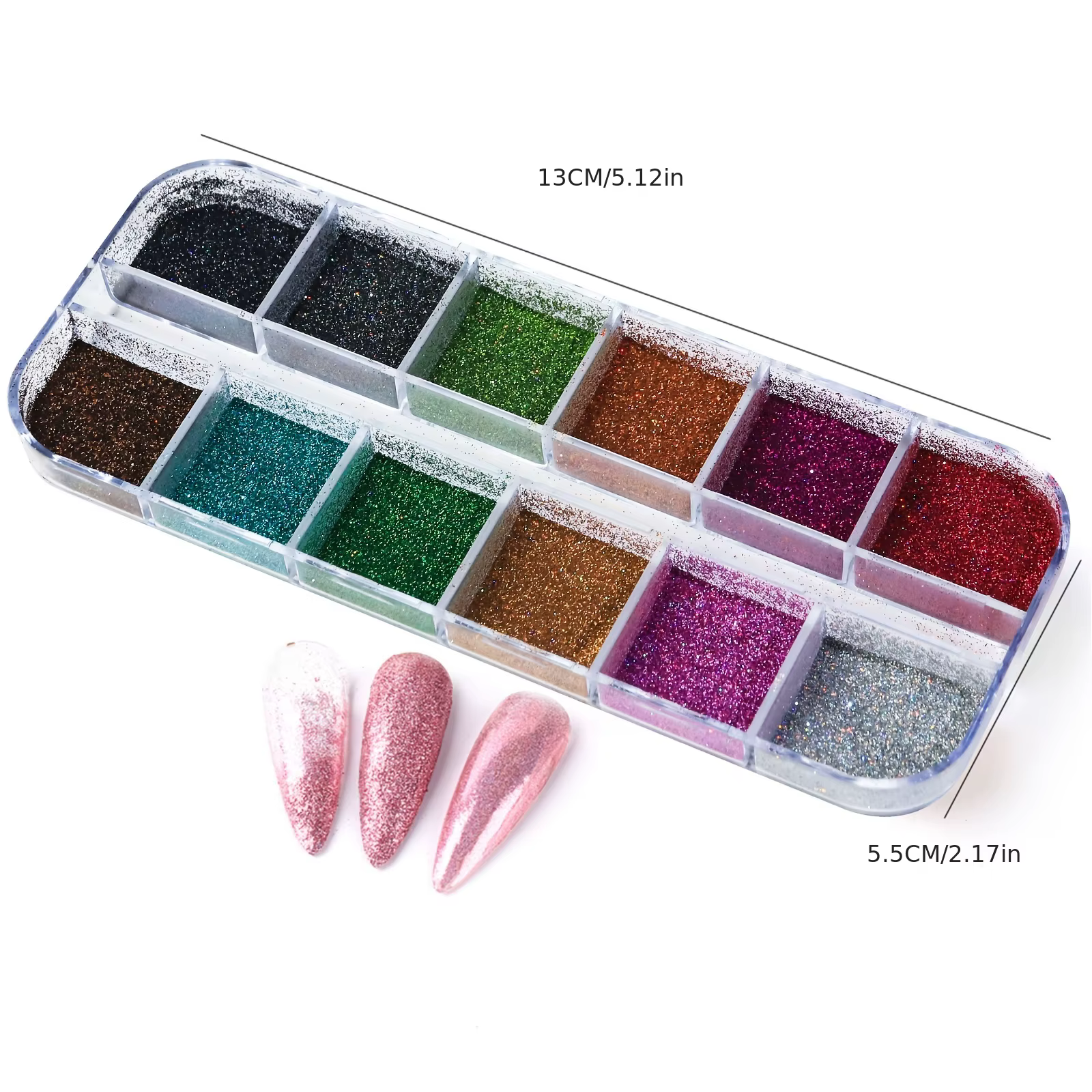 Ensemble de Poudre Holographique pour Ongles