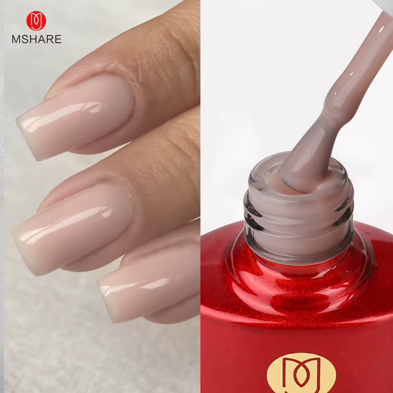 Gel de base en caoutchouc rose pour vernis à ongles