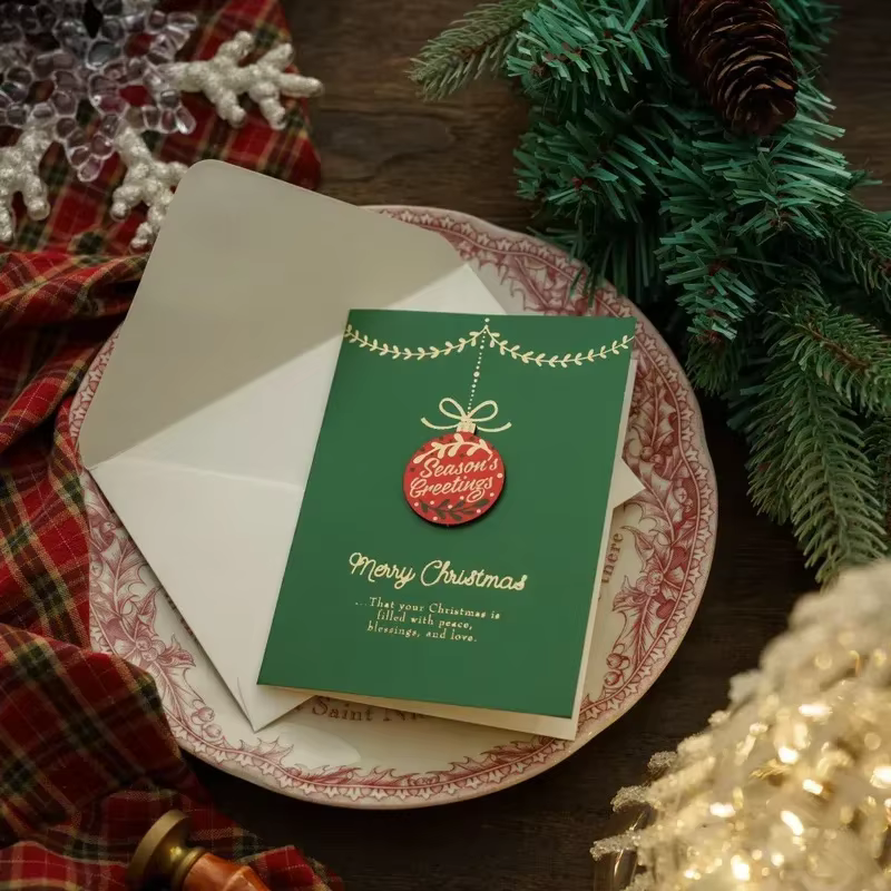 Cartes de Noël Cartes de réveillon de Noël vintage Cartes cadeaux Cartes de voeux de vacances Cartes de Noël manuscrites