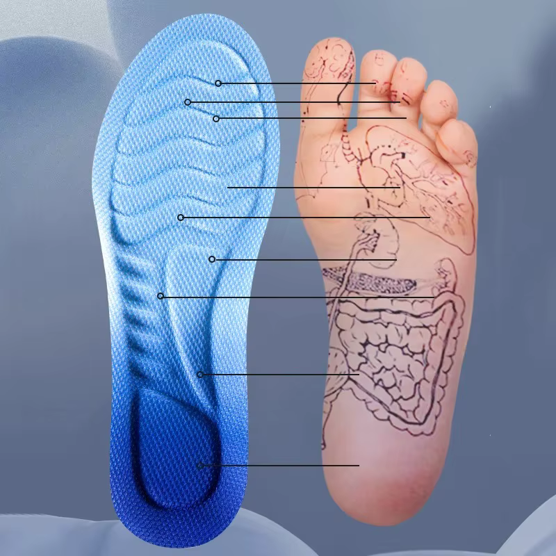 Semelles intérieures de sport pour chaussures, technologie Cloud 4D, semelle en PU, coussin d'absorption des chocs doux et respirant, semelles orthopédiques de course