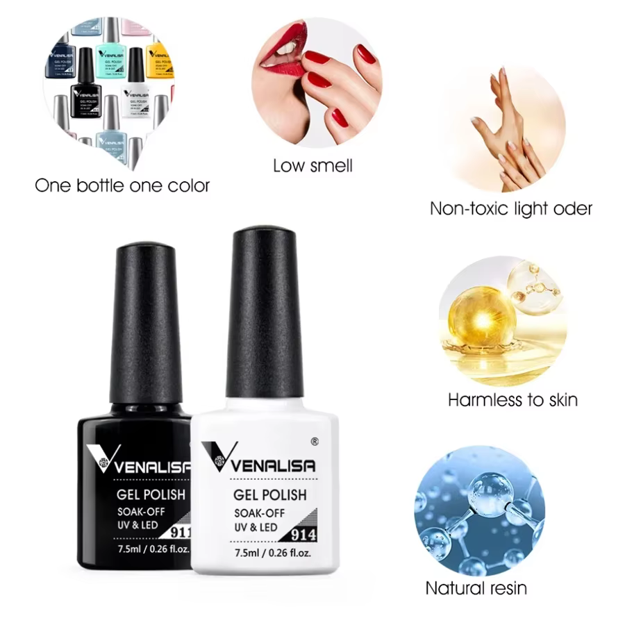 Venalisa 7.5ml mode brillant tremper UV Gel vernis à ongles cosmétiques Nail Art manucure