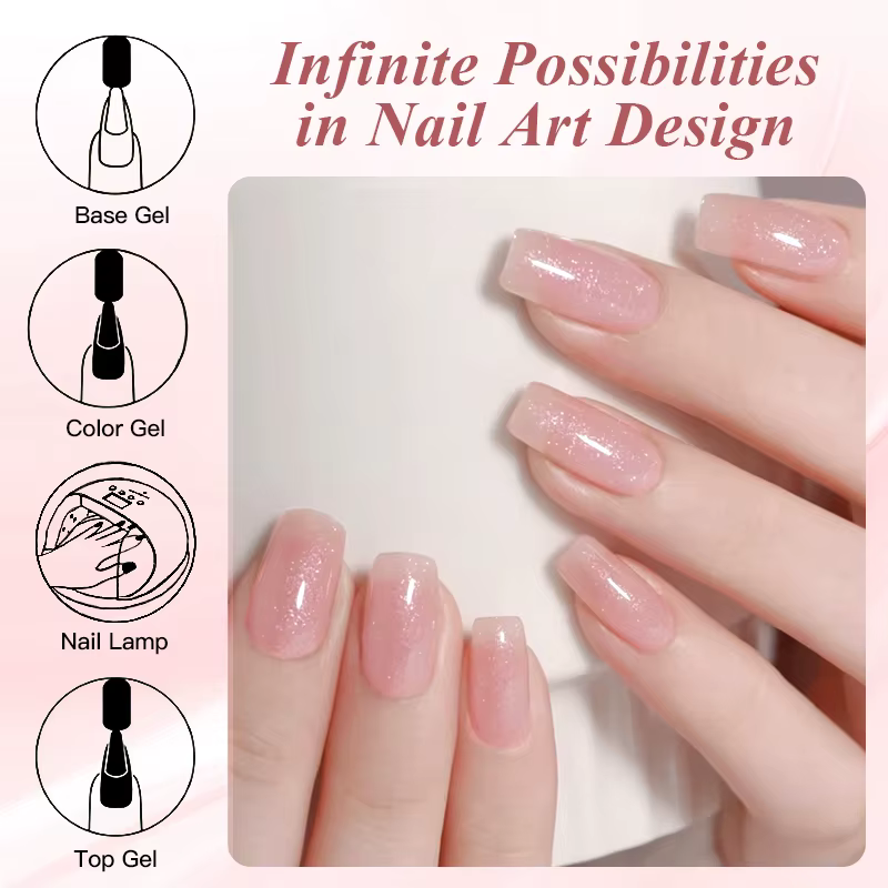 Ensemble de vernis à ongles Gel gelée nue