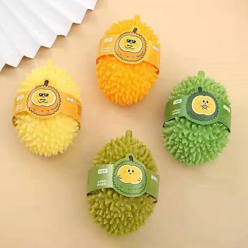 Jouet musical en forme de durian à presser, fausse réplique de fruit
