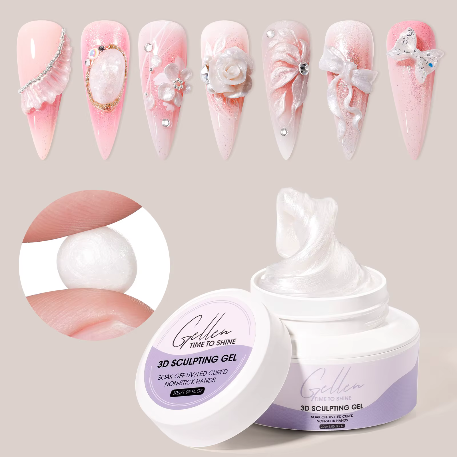 GELLEN Gel de modelage 3D blanc 30g