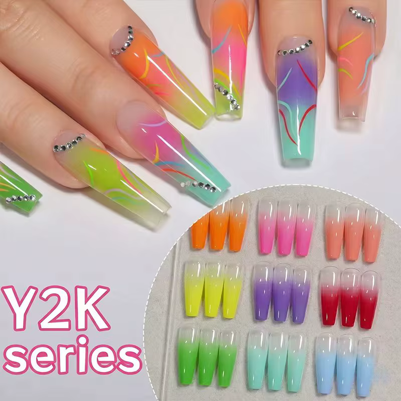 Ensemble de gel à ongles néon Summer Nine-Square