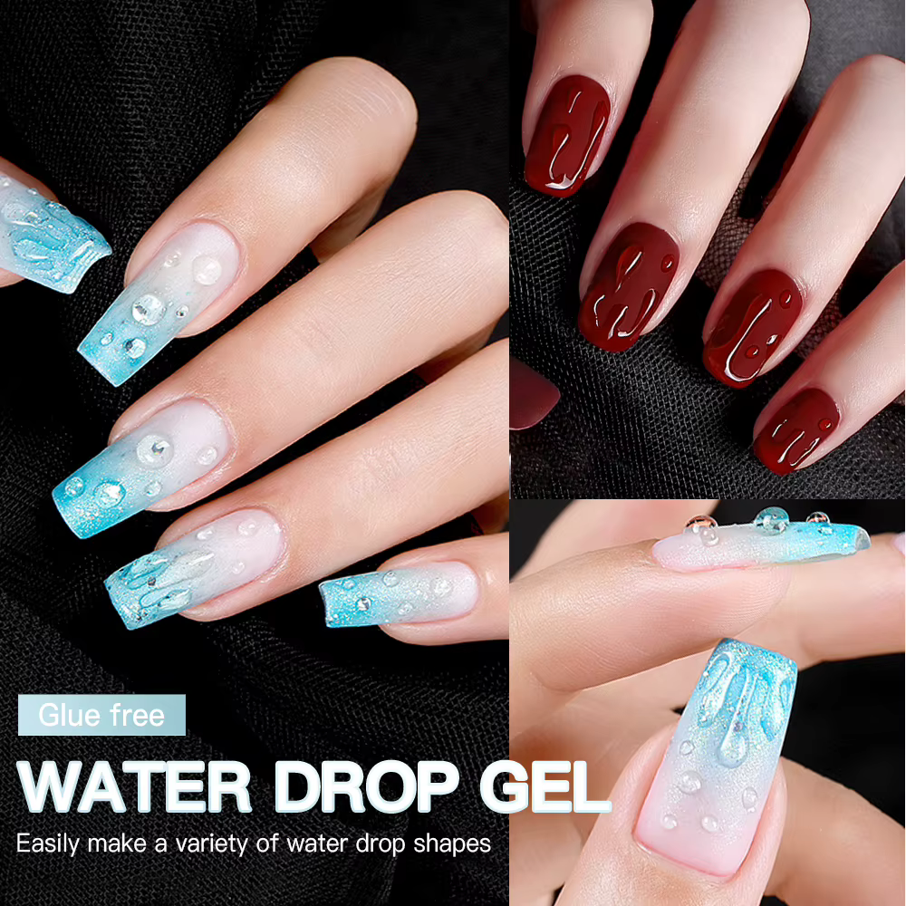 MXSI 15ml goutte d'eau Gel modélisation Gel vernis à ongles Nail Art travail Transparent Texture claire Gel