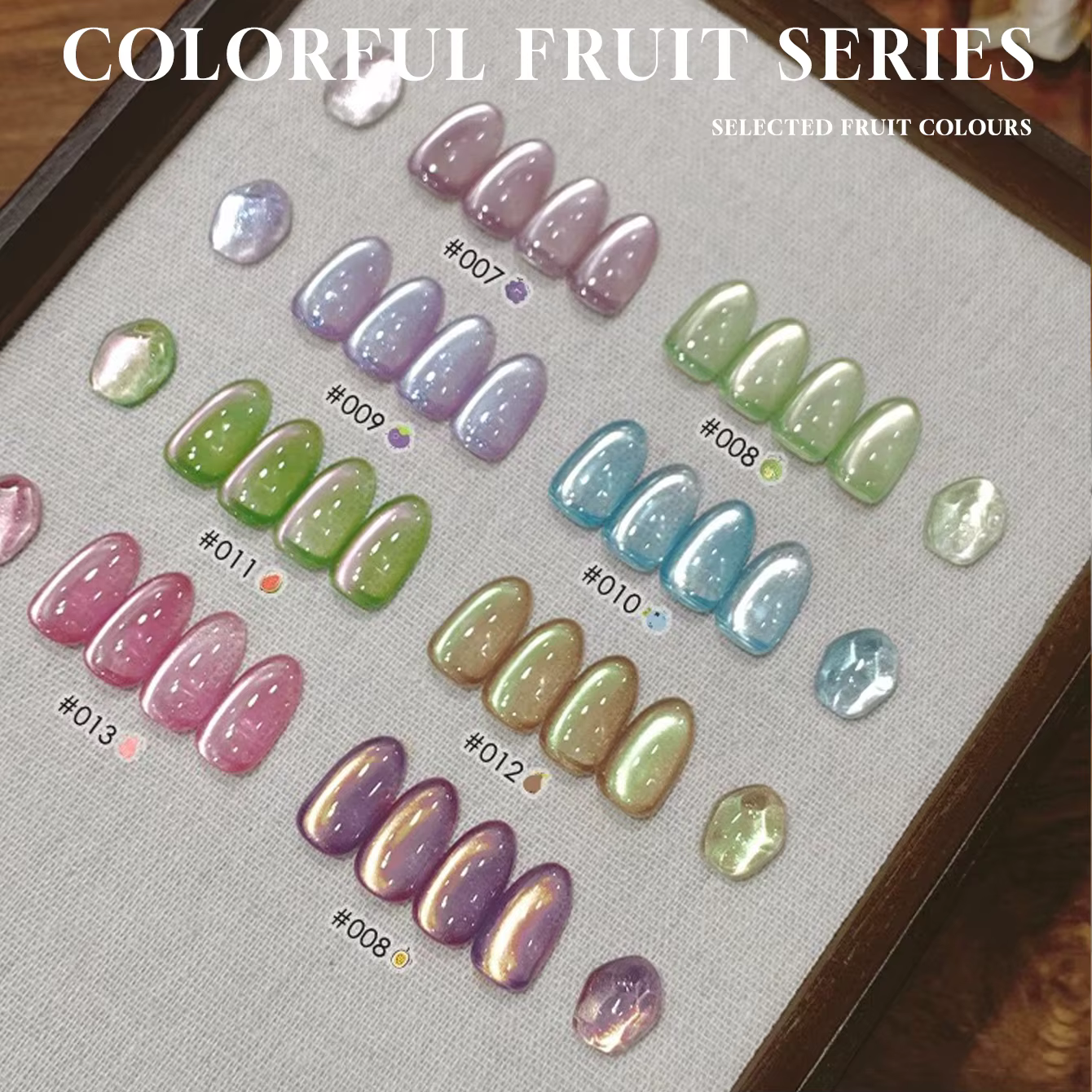MIANEL 12ML 1PCS Vernis à ongles gel effet œil de chat aux couleurs fruitées pour l'été