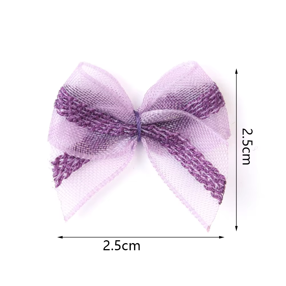 Mini nœuds en organza et mousseline