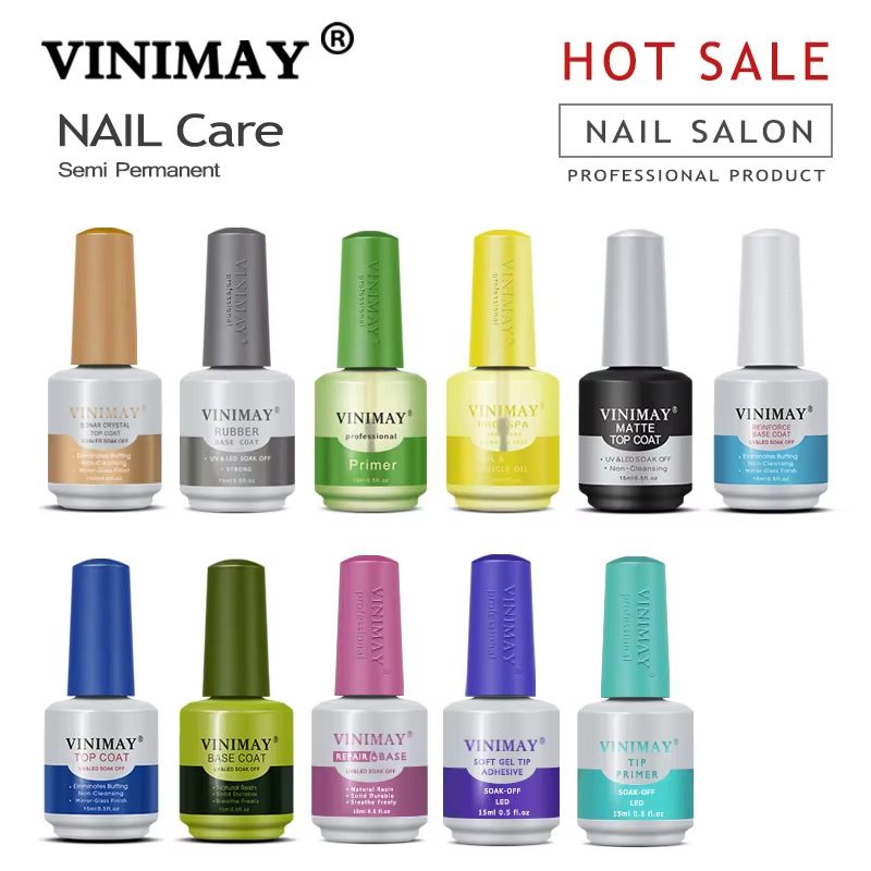 VINIMAY Base couche de finition Gel vernis à ongles sans acide apprêt
