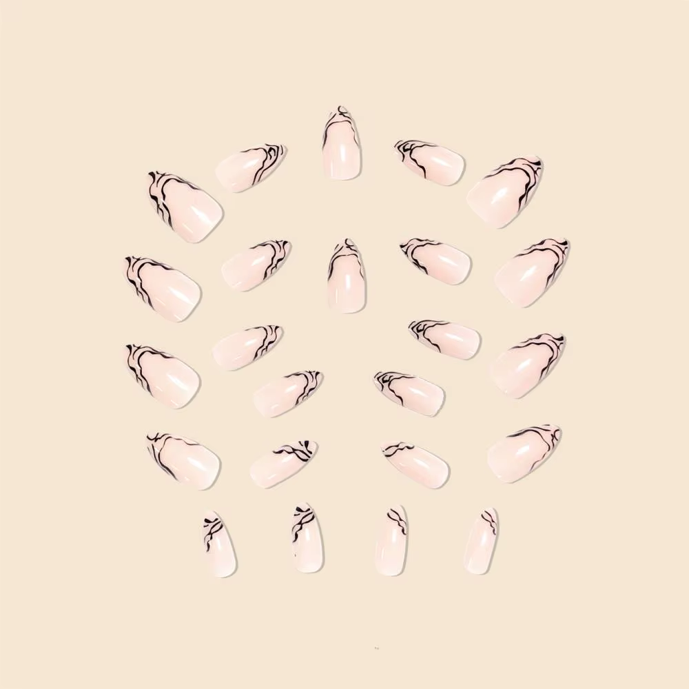 Ensemble de faux ongles portables pour femmes et filles