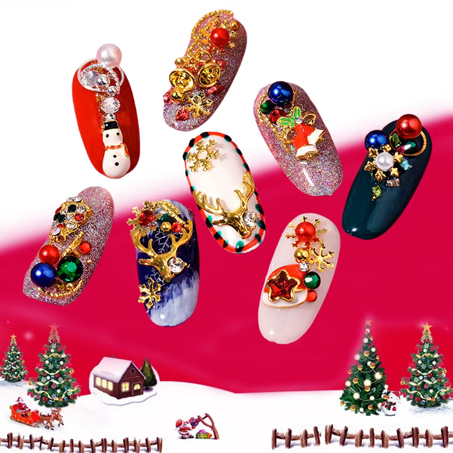 Breloques mixtes pour Nail Art de noël