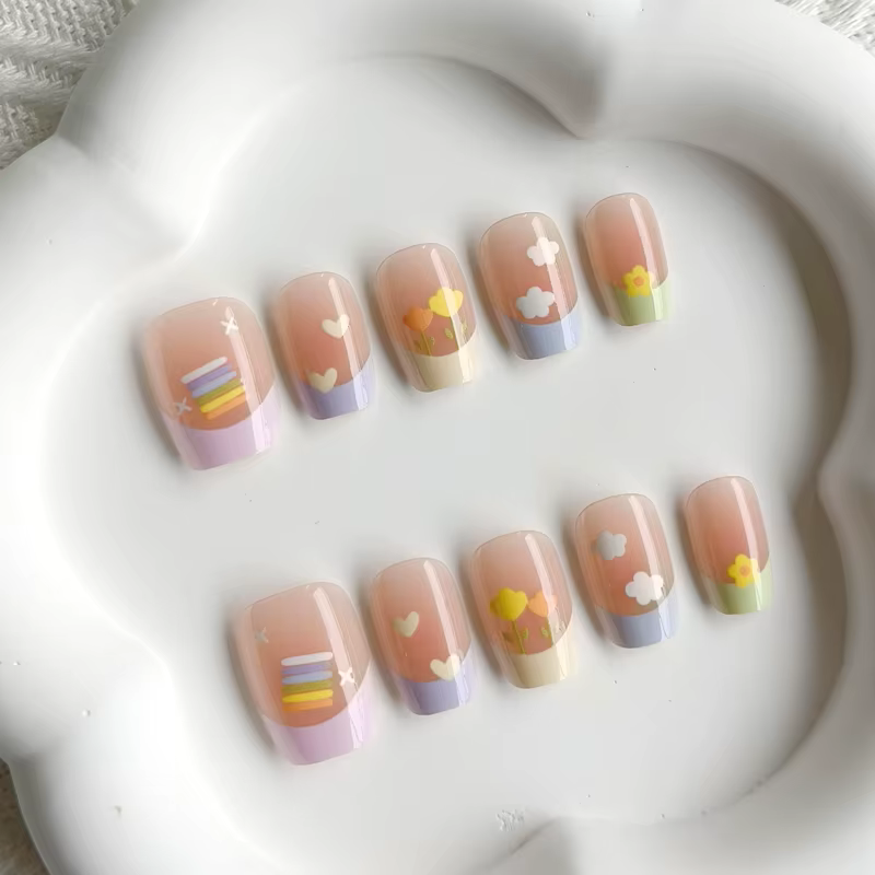 10 pièces de faux ongles à presser pour femmes