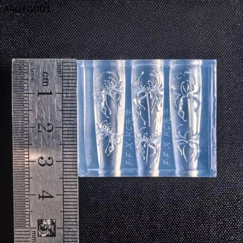 3D Lycoris Radiata fleur Silicone Nail Art moule Transparent bricolage manucure sculpture rouge lys motifs floraux pour ongles créatifs