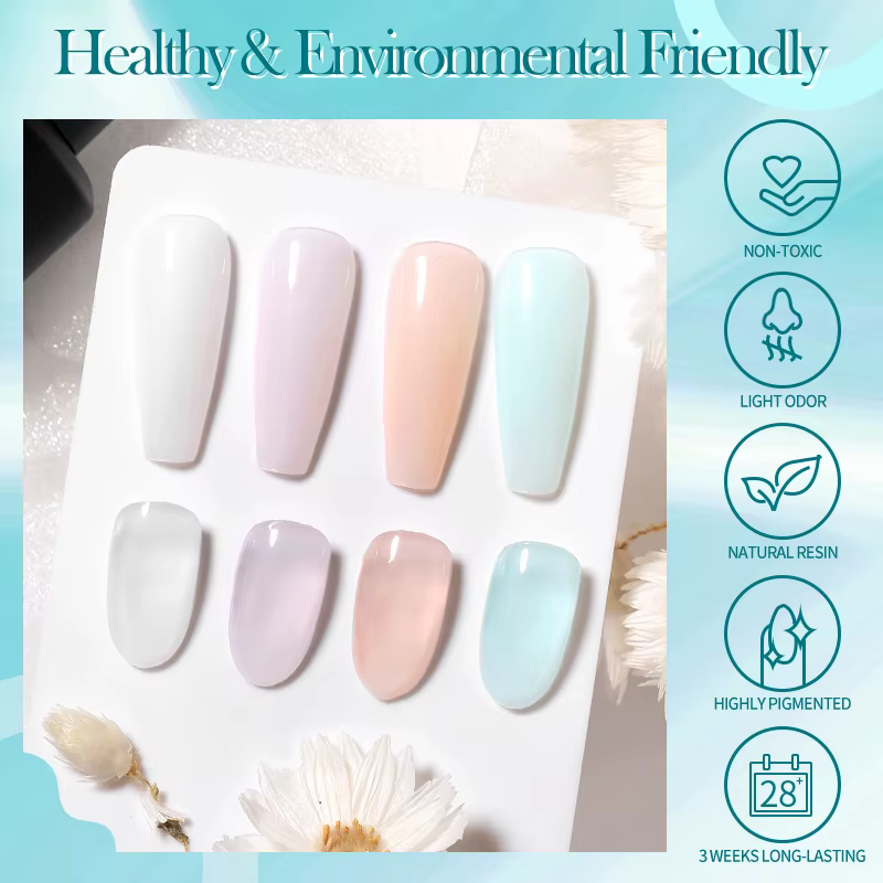 BORN PRETTY Gel de Base en caoutchouc gelée laiteuse pour vernis à ongles Gel 15ml russe auto-nivelant couleur nue tremper Gel UV Semi Permanent