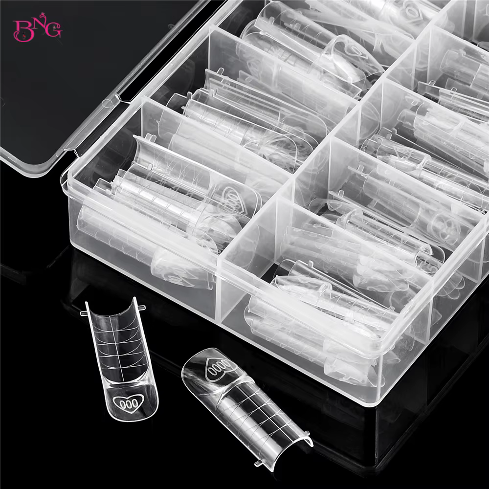 BNG 150 pièces espace double forme couverture complète moules à ongles 15 tailles intelligent ligne française conseils