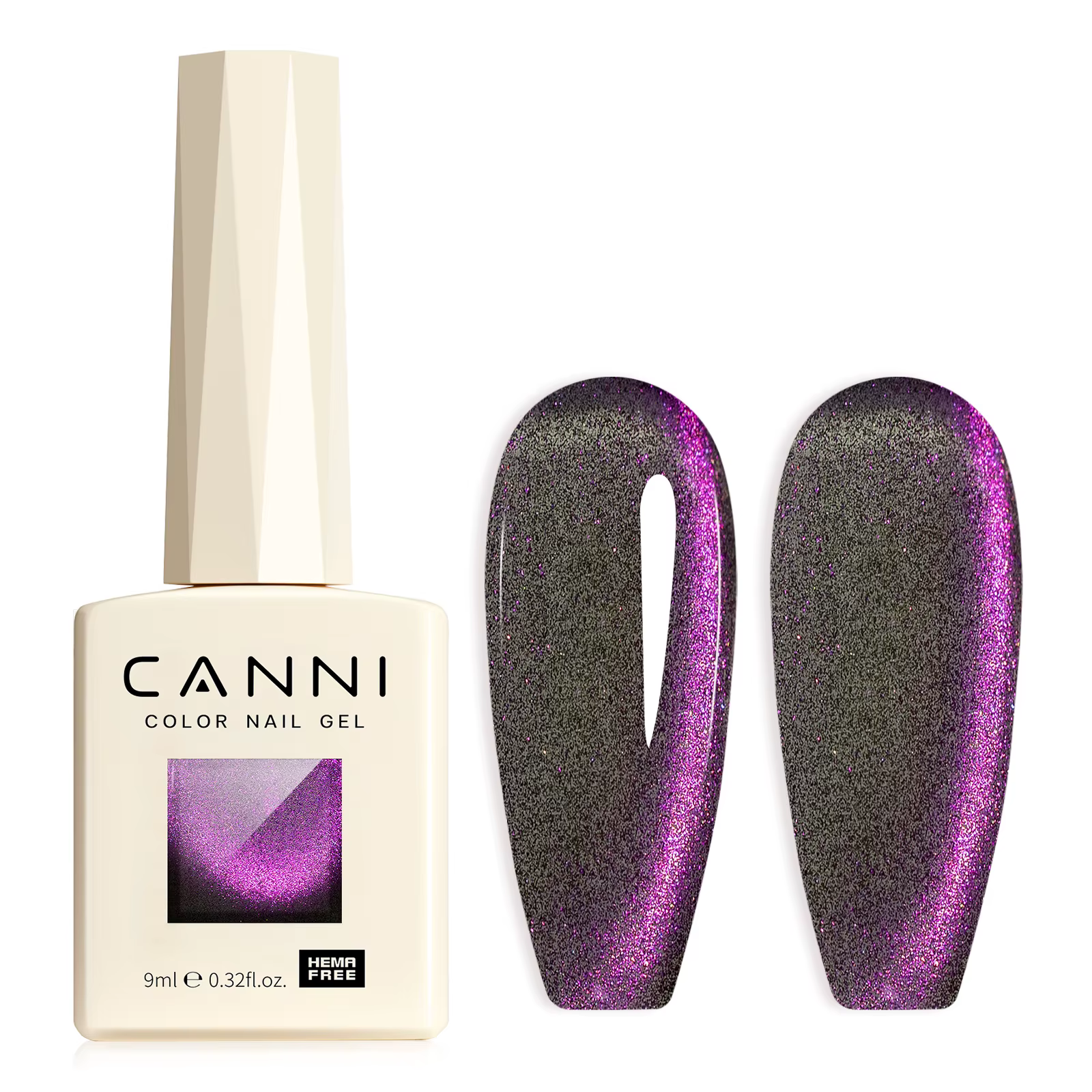 CANNI HEMA FREE TPO gratuit 9ml paillettes argent chat Gel magnétique vernis à ongles galaxie diamant couverture complète Gel pigmenté pour les ongles
