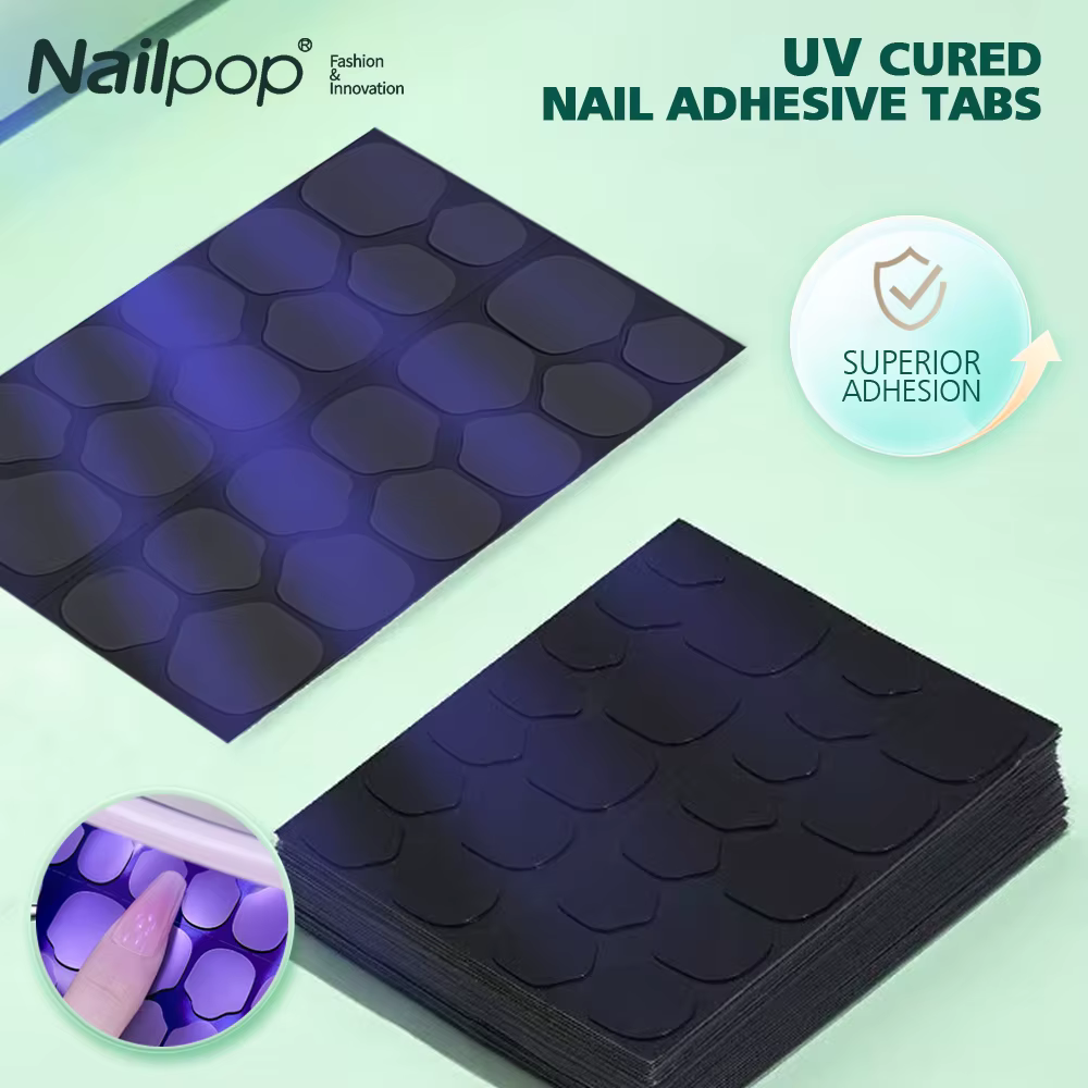 Nailpop Onglets adhésifs pour ongles durcis UV 10 feuilles